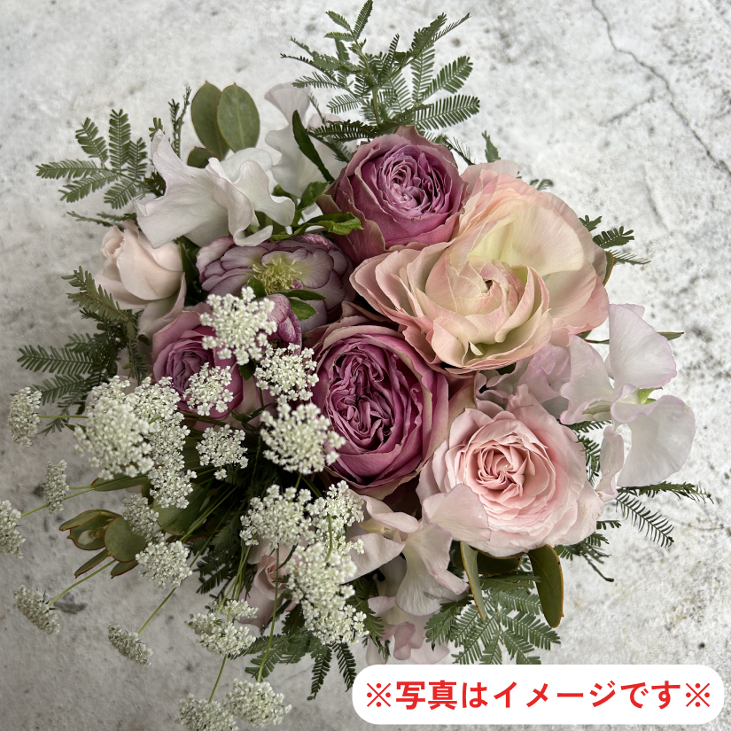 季節のアレンジメント~くすみピンク系~