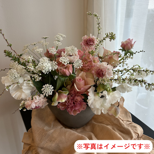 季節のアレンジメント～くすみピンク系～